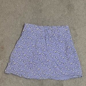 Forever 21 Purple Floral Mini Skirt